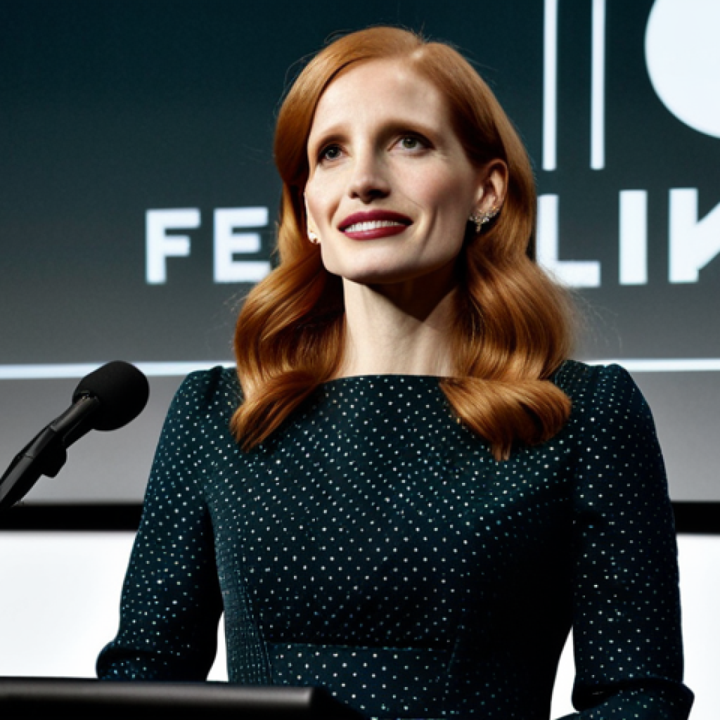 Jessica Chastain의 여성 감독 지원 활동 - Jessica Chastain - Advocate for Female Filmmakers**

"A professional portrait of Jessica Chastain, f...