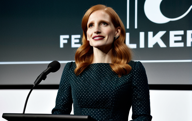 Jessica Chastain의 여성 감독 지원 활동 - Jessica Chastain - Advocate for Female Filmmakers**

"A professional portrait of Jessica Chastain, f...